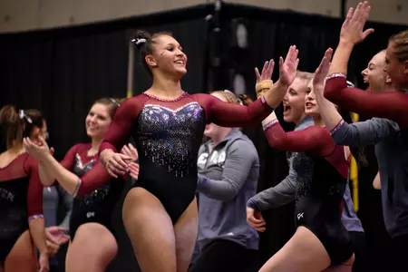 Nikole Addison had the meet's highest score, a 9.925 on floor.