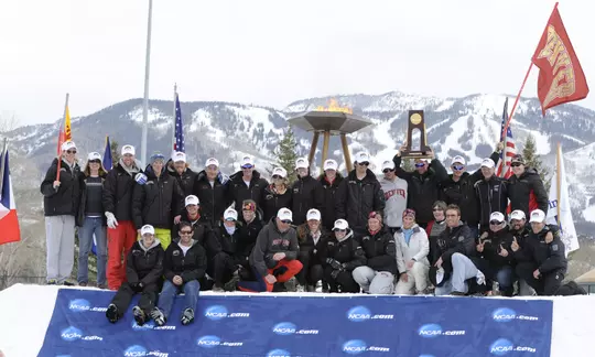 13 MAR 2010: during the Team Awards Ceremony at the Division I Men’s and Women's Skiing Championship held at Howelsen Hill in Steamboat Springs, CO. Brett Wilhelm/NCAA Photo
