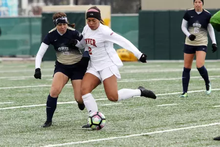 Denver University plays Oral Roberts University during the Thursday, November 2, 2017 game at Dacotah Field in Fargo, N.D. Photo by Carrie Snyder