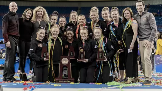 DU Gymnastics Team - NCAA Nationals Trophy - April 20, 2019