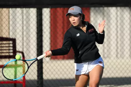 11 OCT 2021: The Denver Pioneers men’s and women’s tennis teams at Denver Tennis Park in Denver, CO. (C. Morgan Engel/Clarkson Creative Photography)