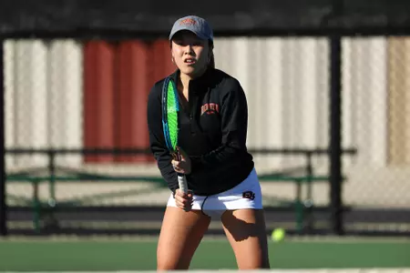 11 OCT 2021: The Denver Pioneers men’s and women’s tennis teams at Denver Tennis Park in Denver, CO. (C. Morgan Engel/Clarkson Creative Photography)