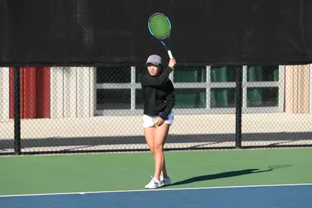 11 OCT 2021: The Denver Pioneers men’s and women’s tennis teams at Denver Tennis Park in Denver, CO. (C. Morgan Engel/Clarkson Creative Photography)