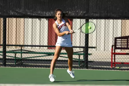 11 OCT 2021: The Denver Pioneers men’s and women’s tennis teams at Denver Tennis Park in Denver, CO. (C. Morgan Engel/Clarkson Creative Photography)