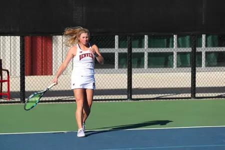 11 OCT 2021: The Denver Pioneers men’s and women’s tennis teams at Denver Tennis Park in Denver, CO. (C. Morgan Engel/Clarkson Creative Photography)