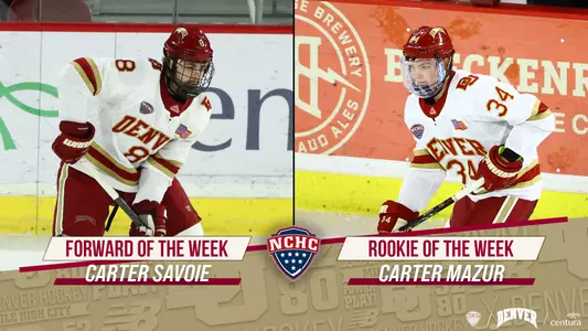 Carter Savoie Carter Mazur NCHC Weekly Award 2021 November 15
