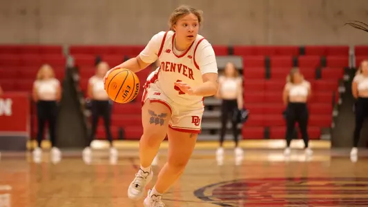 15 NOV 2022: The University of Denver womenâ??s basketball team takes on Loyola Marymount at Hamilton Gymnasium in Denver, CO. © C. Morgan Engel/Clarkson Creative Photography