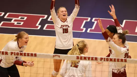 20 OCT 2022: The Denver Pioneers womenâ??s soccer team takes on the South Dakota Coyotes at Hamilton Gymnasium at the University of Denver in Denver, CO. (C. Morgan Engel/Clarkson Creative Photography)