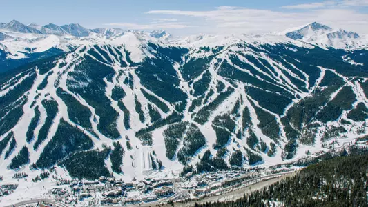 Copper Mountain Resort Aerial general skiing