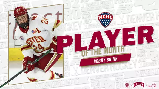 Bobby Brink Player of the Month NCHC February 2022