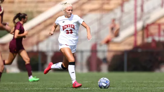 28 AUG 2022: The University of Denver’s women’s soccer team takes on the Arizona State Sun Devils at CIBER Field at the University of Denver Soccer Stadium in Denver, CO. Justin Tafoya/Clarkson Creative Photography