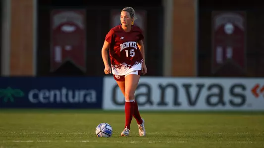 18 AUG 2022: The Denver Pioneers take on the San Diego Toreros at the University of Denver Soccer Stadium in Denver, CO. (Jamie Schwaberow/Clarkson Creative Photography)