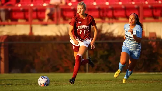 18 AUG 2022: The Denver Pioneers take on the San Diego Toreros at the University of Denver Soccer Stadium in Denver, CO. (Jamie Schwaberow/Clarkson Creative Photography)