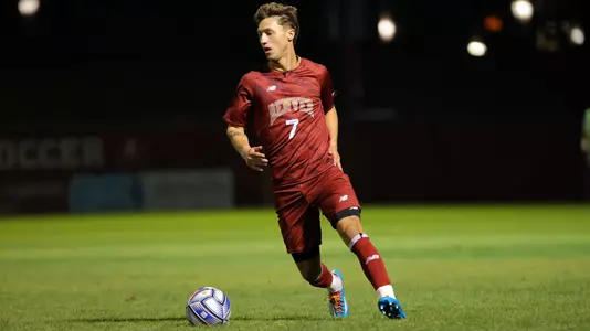 16 SEP 2022: The Denver Pioneers menâ??s soccer team takes on the Portland Pilots at the University of Denver Soccer Stadium in Denver, CO. (C. Morgan Engel/Clarkson Creative Photography)