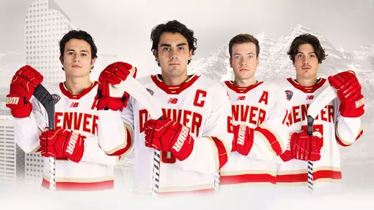 Hockey 2023-24 Team Captains McKade Webster Connor Caponi Carter King Massimo Rizzo