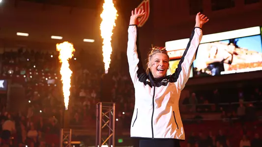 29 JAN 2023: The University of Denver women's gymnastics team takes on the Oklahoma Sooners at Magness Arena in Denver, CO. Tyler Schank/Clarkson Creative Photography