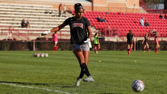 08 OCT 2022: The Denver Pioneers women’s soccer team takes on the Omaha Mavericks at CIBER Field at the University of Denver Soccer Stadium in Denver, CO. C. Morgan Engel/Clarkson Creative Photography