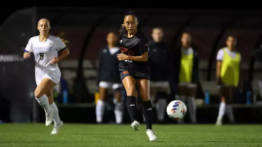 05 OCT 2023: The Denver Pioneers women’s soccer team takes on South Dakota State at the University of Denver Soccer Stadium in Denver, CO. (C. Morgan Engel/Clarkson Creative Photography)