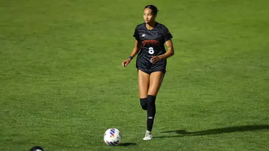 05 OCT 2023: The Denver Pioneers women’s soccer team takes on South Dakota State at the University of Denver Soccer Stadium in Denver, CO. (C. Morgan Engel/Clarkson Creative Photography)