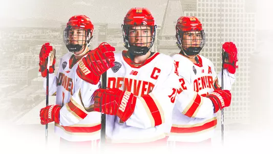 Hockey 2024-25 Team Captains Carter King Aidan Thompson Connor Caponi