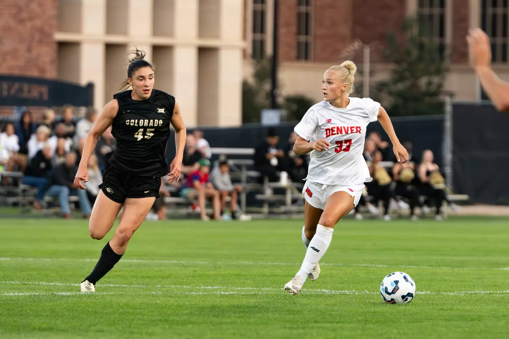 The University of Denver women's soccer team plays at Colorado on Thursday, September 5, 2024.