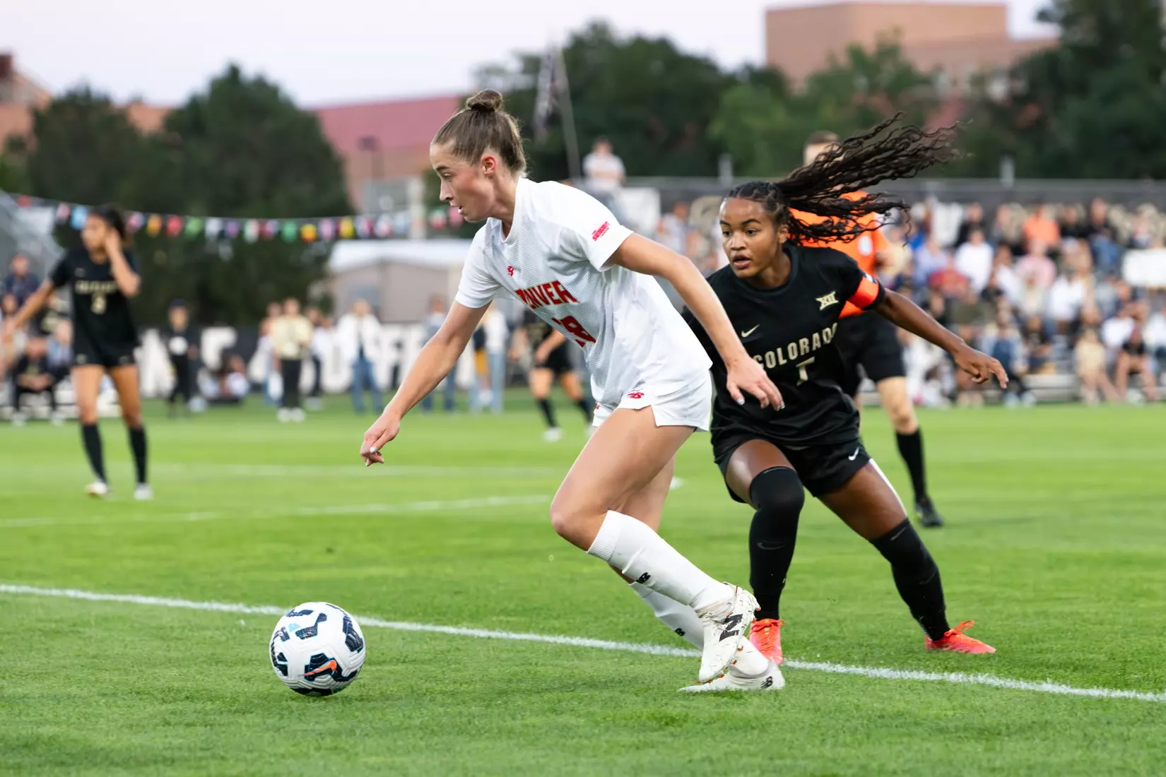 The University of Denver women's soccer team plays at Colorado on Thursday, September 5, 2024.