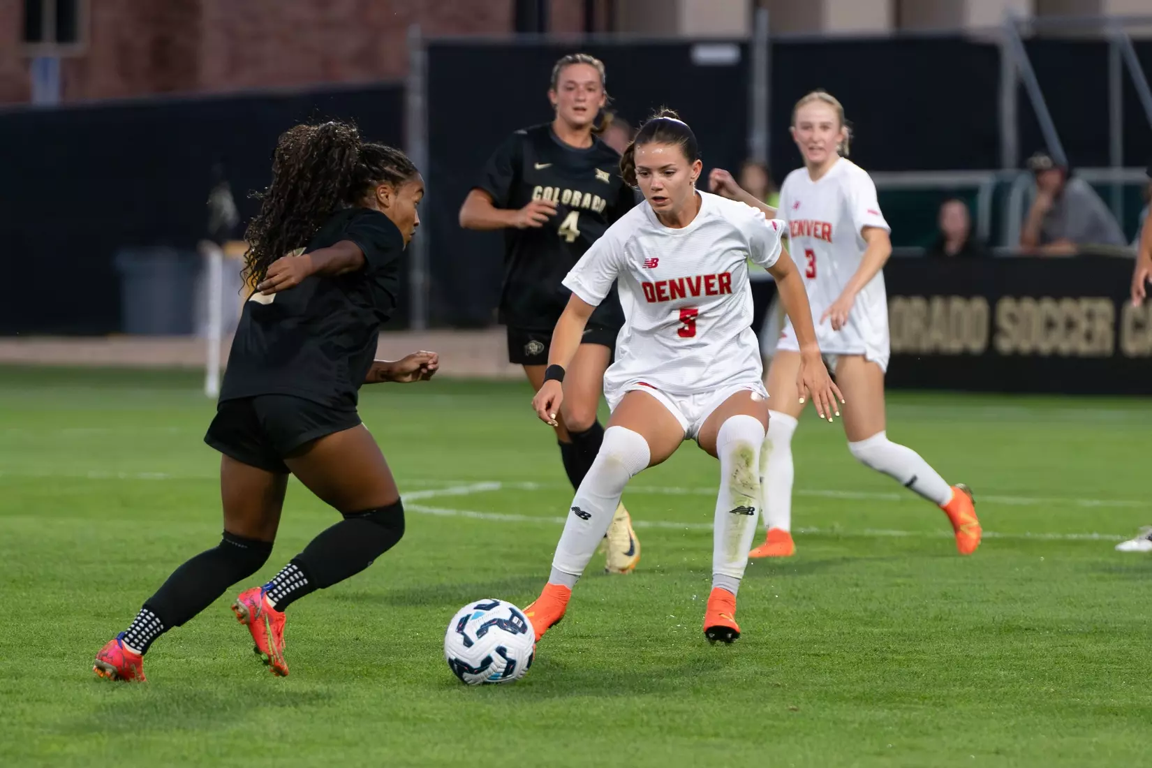 The University of Denver women's soccer team plays at Colorado on Thursday, September 5, 2024.