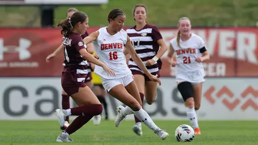 28 AUG 2025: The University of Denver takes on the Texas A&M University at the University of Denver Soccer Stadium in Denver, CO. Justin Tafoya/Clarkson Creative Photography