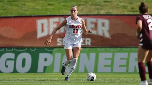 28 AUG 2025: The University of Denver takes on the Texas A&M University at the University of Denver Soccer Stadium in Denver, CO. Justin Tafoya/Clarkson Creative Photography