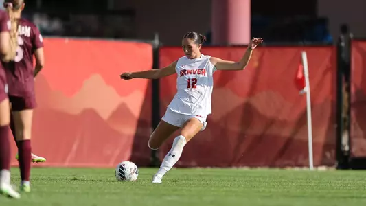 28 AUG 2025: The University of Denver takes on the Texas A&M University at the University of Denver Soccer Stadium in Denver, CO. Justin Tafoya/Clarkson Creative Photography