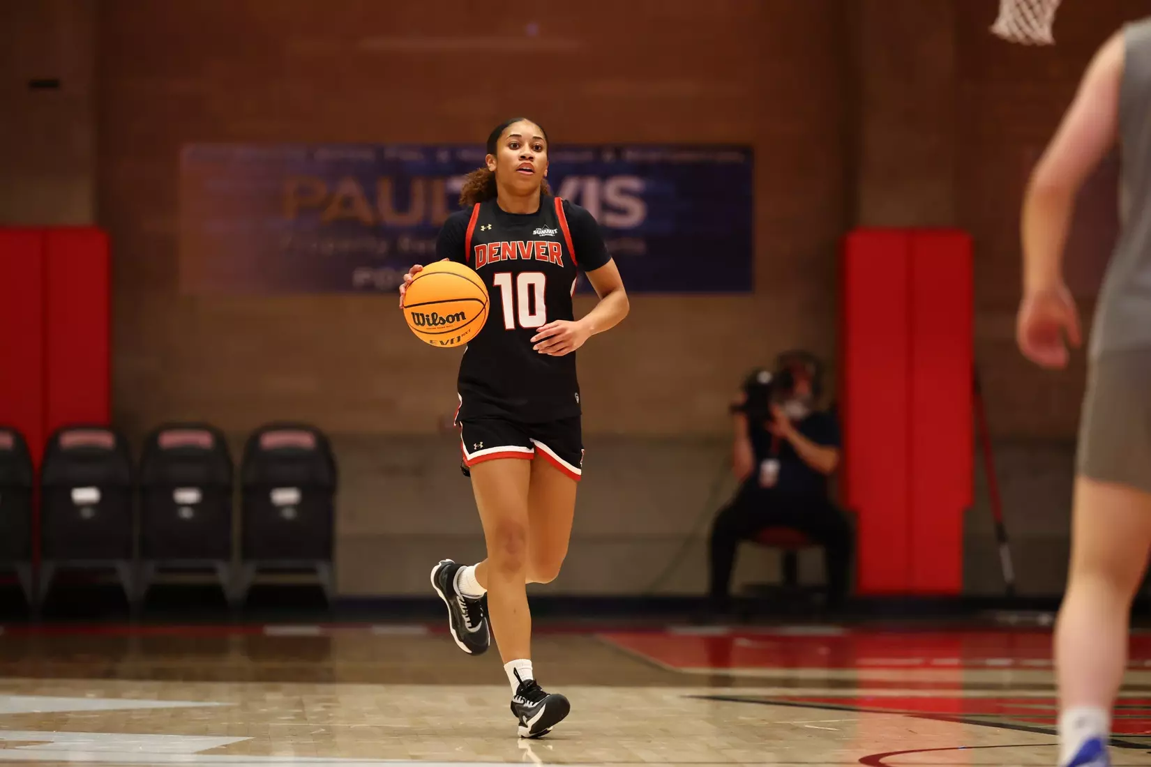 03 NOV 2025: The University of Denver women’s basketball team takes on the Air Force Academy at Hamilton Gymnasium in Denver, CO. Justin Tafoya/Clarkson Creative Photography