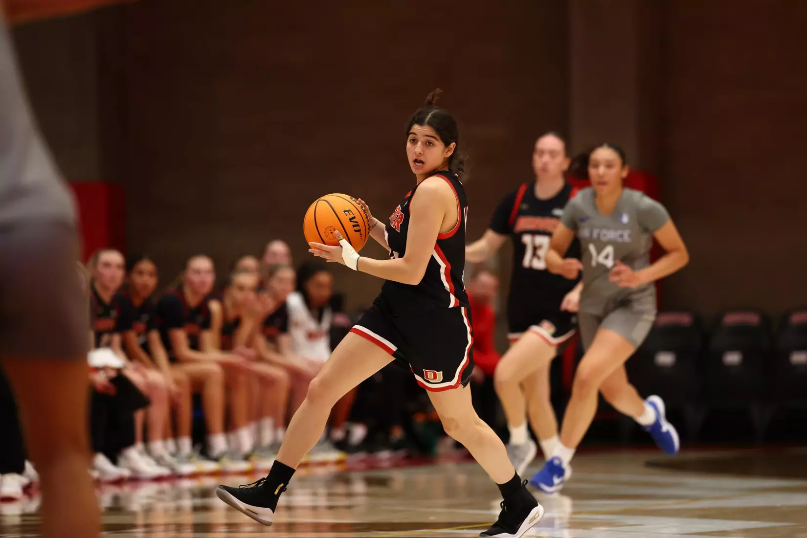03 NOV 2025: The University of Denver women’s basketball team takes on the Air Force Academy at Hamilton Gymnasium in Denver, CO. Justin Tafoya/Clarkson Creative Photography