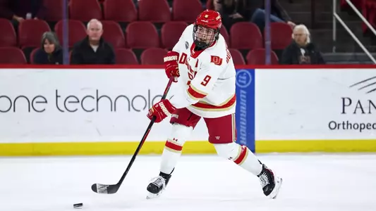 DENVER, COLORADO - OCTOBER 31: The Denver Pioneers men’s ice hockey team takes on the Alaska Anchorage Seawolves at Magness Arena in Denver, Colorado. (Photo by Tyler Schank/Clarkson Creative/Getty Images)