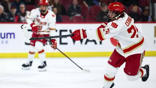 DENVER, COLORADO - OCTOBER 31: The Denver Pioneers men’s ice hockey team takes on the Alaska Anchorage Seawolves at Magness Arena in Denver, Colorado. (Photo by Tyler Schank/Clarkson Creative/Getty Images)