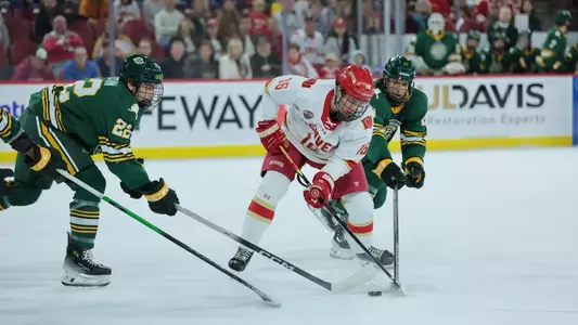 01 NOV 2025: The Denver Pioneers Men’s Hockey Team takes on Alaska Anchorage in Denver, CO. (C. Morgan Engel/Clarkson Creative Photography)