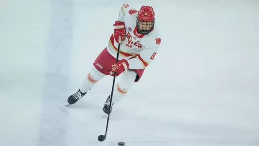 01 NOV 2025: The Denver Pioneers Men’s Hockey Team takes on Alaska Anchorage in Denver, CO. (C. Morgan Engel/Clarkson Creative Photography)