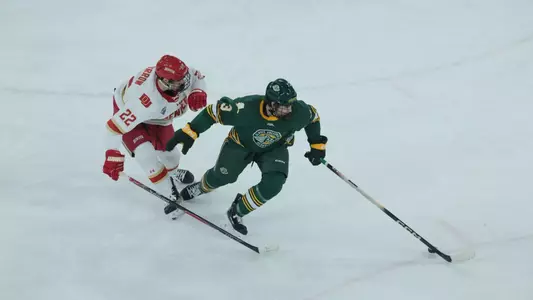 01 NOV 2025: The Denver Pioneers Men’s Hockey Team takes on Alaska Anchorage in Denver, CO. (C. Morgan Engel/Clarkson Creative Photography)