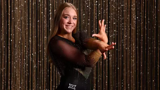 15 Oct 2025: The University of Denver gymnastics team participates in media day in Denver, CO. (Tyler Schank/Clarkson Creative Photography)