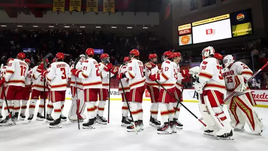 18 OCTOBER 2024: The University of Denver Pioneers take on the Northeastern Huskies at Magness Arena in Denver, Colorado. (Photo by Tyler Schank/Clarkson Creative)