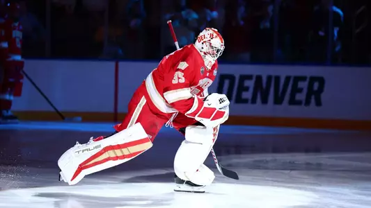 ST LOUIS, MISSOURI - APRIL 10: during the Division I Men’s Ice Hockey Semifinal held at the Enterprise Center on April 10, 2025 in St Louis, Missouri. (Photo by Tyler Schank/NCAA Photos via Getty Images)