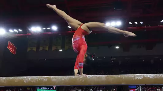 5 JAN 2025: The University of Denver women's gymnastics team takes on Michigan at Magness Arena in Denver, CO. (Tyler Schank/Clarkson Creative Photography)