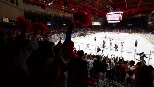 Magness Arena hockey fans cheering general celebrate 2024-25