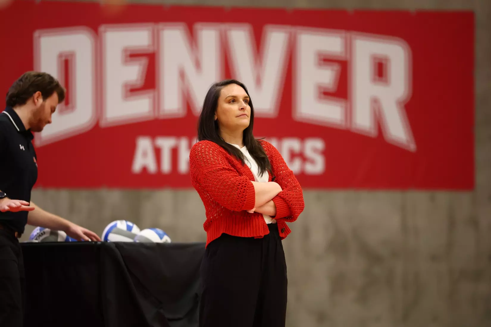 28 AUG 2025: The University of Denver takes on the University of Memphis at Hamilton Gymnasium in Denver, CO. Justin Tafoya/Clarkson Creative Photography