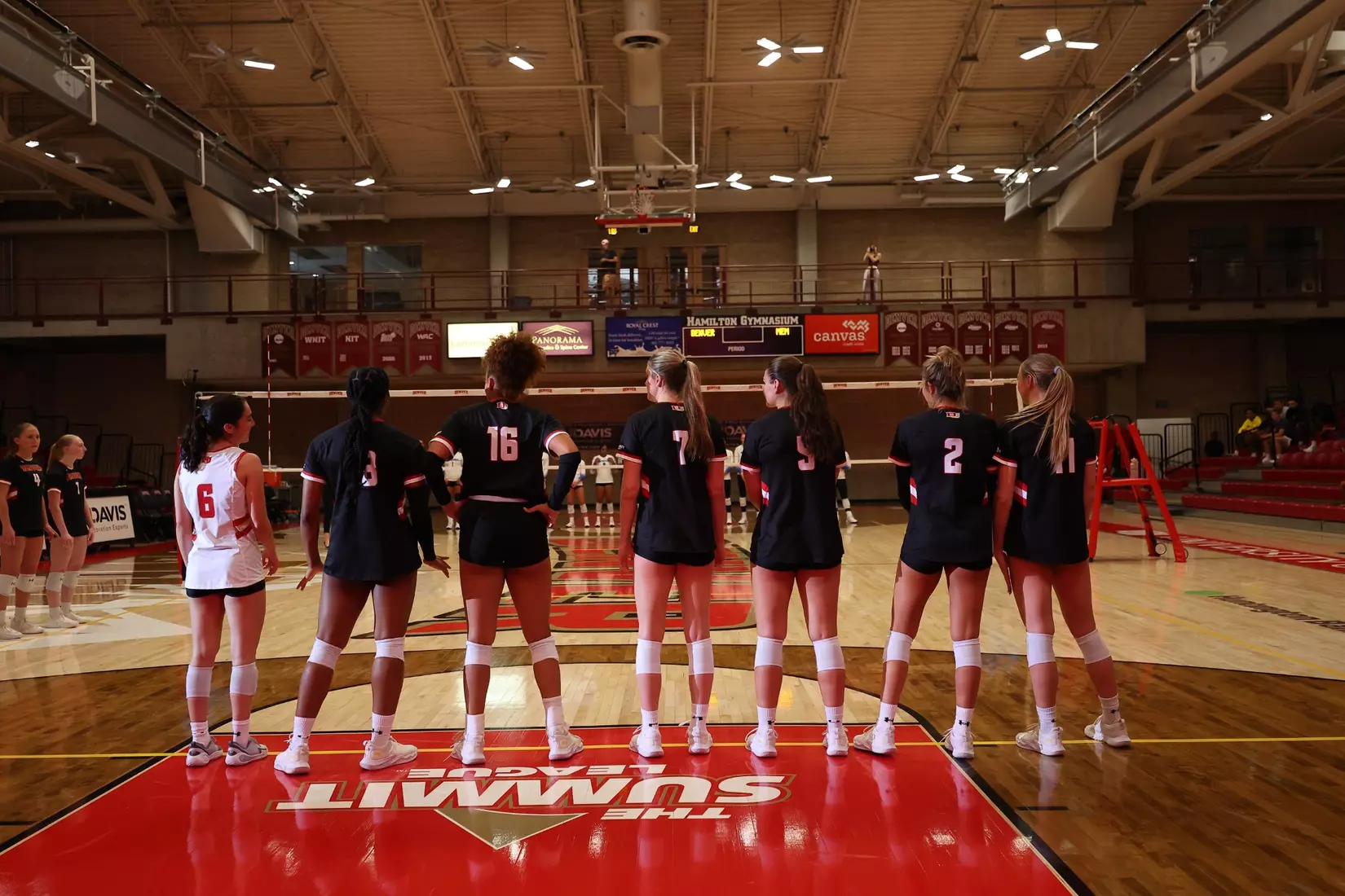 28 AUG 2025: The University of Denver takes on the University of Memphis at Hamilton Gymnasium in Denver, CO. Justin Tafoya/Clarkson Creative Photography