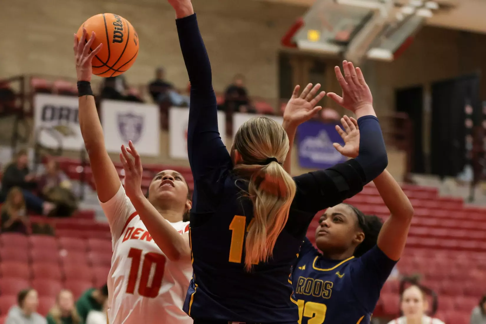 21 JAN. 2025: The University of Denver Women’s Basketball team takes on Kansas City at Hamilton Gymnasium in Denver, CO. (Chris Swann/Clarkson Creative Photography)