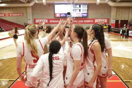 21 JAN. 2025: The University of Denver Women’s Basketball team takes on Kansas City at Hamilton Gymnasium in Denver, CO. (Chris Swann/Clarkson Creative Photography)