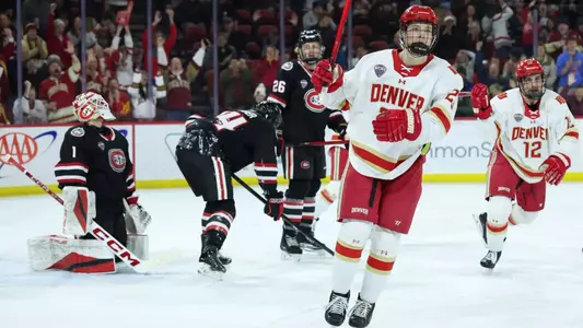 23 JAN 2026: The University of Denver men’s ice hockey team takes on St. Cloud State at Magness Arena in Denver, CO. (Tanner Pearson/Clarkson Creative Photography)