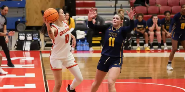 21 JAN. 2025: The University of Denver Women’s Basketball team takes on Kansas City at Hamilton Gymnasium in Denver, CO. (Chris Swann/Clarkson Creative Photography)