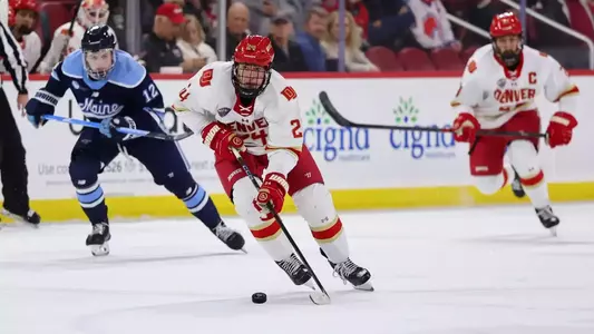 02 JAN 2026: The University of Denver men’s hockey team takes on Maine at Magness Arena in Denver, CO. ©Justin Tafoya/Clarkson Creative Photography