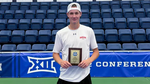 Dylan Davies University of Denver Men's Tennis Player - 2026 ITA Mountain Regional Singles Finalist